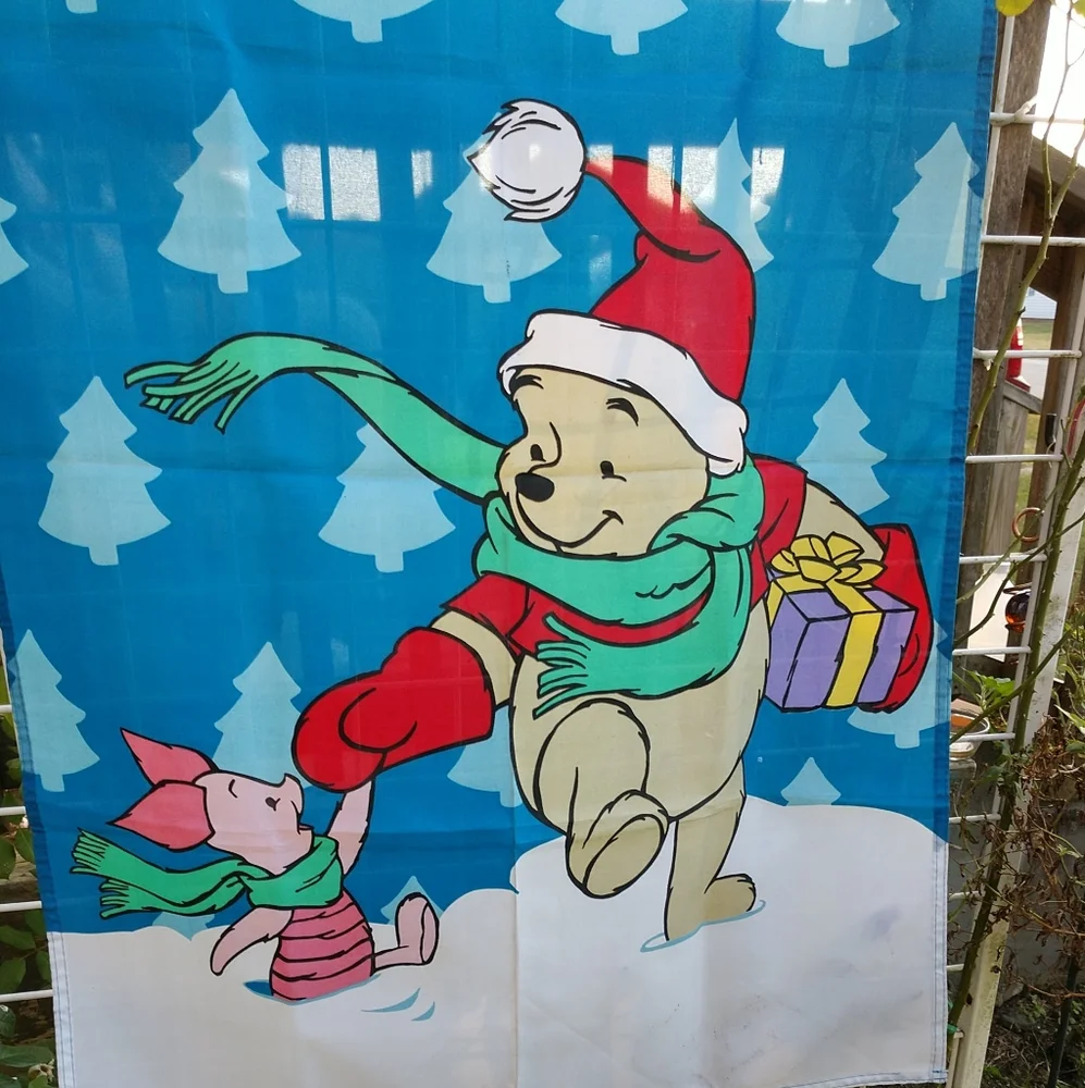 Vintage License Pooh and Piglet House Flag 28